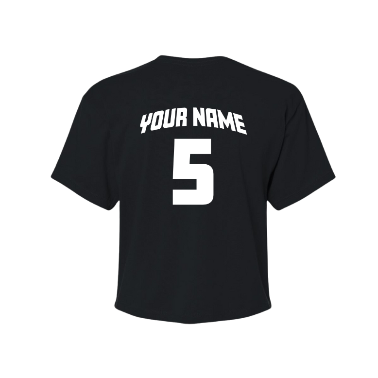 Battling Bruins - Women's Crop Tee (with Personalized Jersey Back)