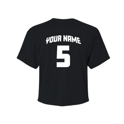 Battling Bruins - Women's Crop Tee (with Personalized Jersey Back)