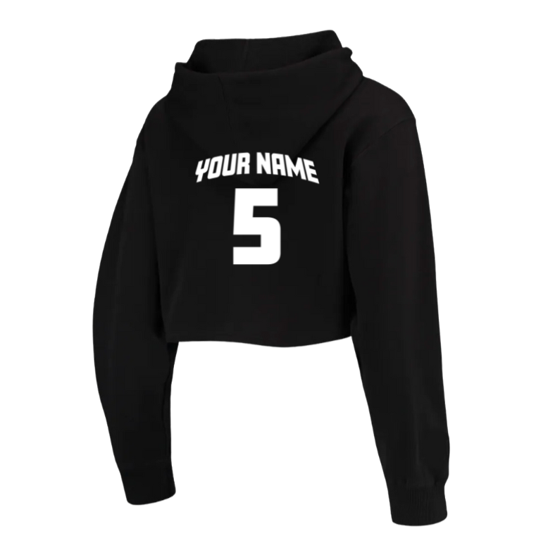 Battling Bruins - Women's Crop Hoodie (with Personalized Jersey Back)