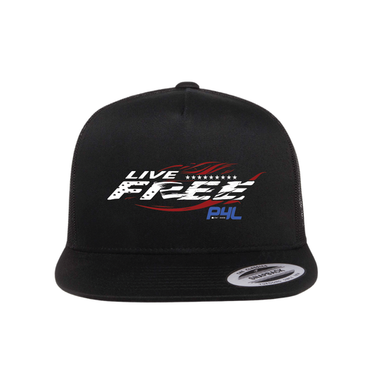 P4L - Live Free - Trucker Hat (Flat Bill)