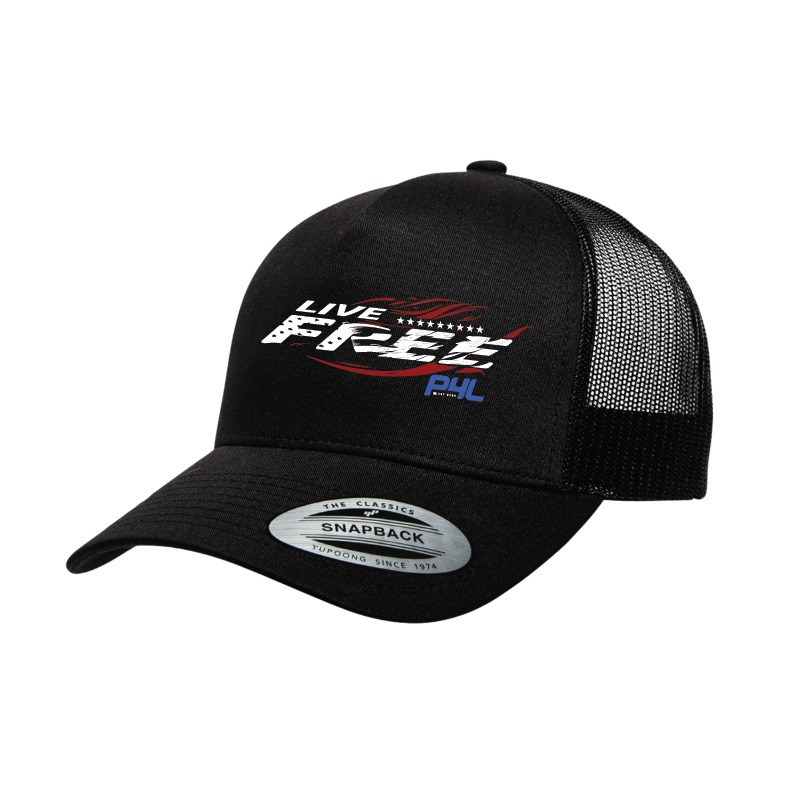 P4L - Live Free - Retro Trucker Hat (Curved Bill)