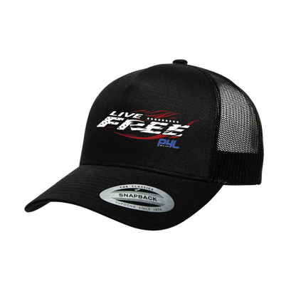 P4L - Live Free - Retro Trucker Hat (Curved Bill)