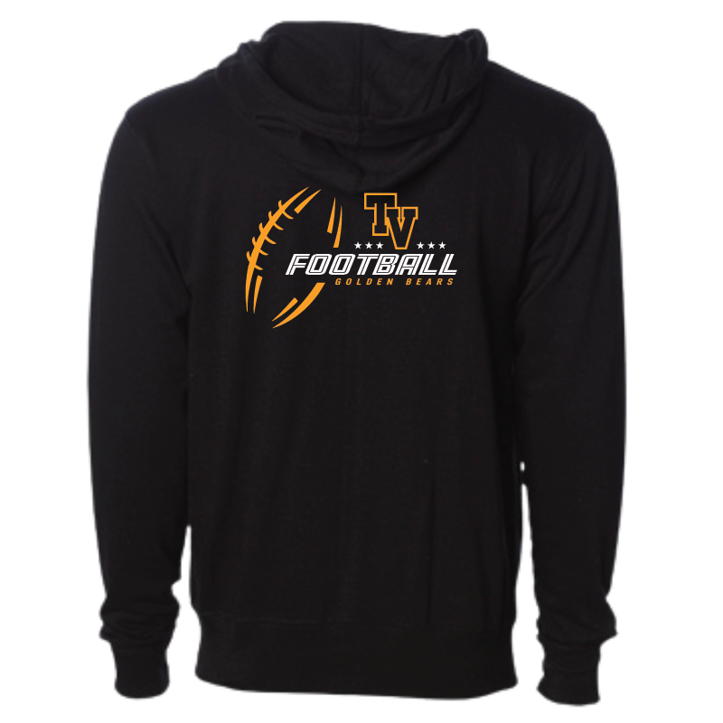 TVHS FOOTBALL - Sketch Ball - Zip Up Hoodie (Adult Unisex)