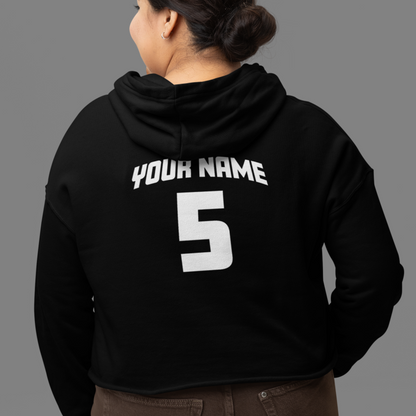 Battling Bruins - Women's Crop Hoodie (with Personalized Jersey Back)